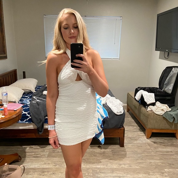 Princess Polly Summer Mini Dress White - Picture 4 of 5